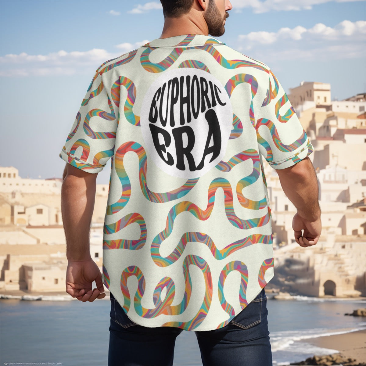 Arcane Wave Baseball Jersey With Logo