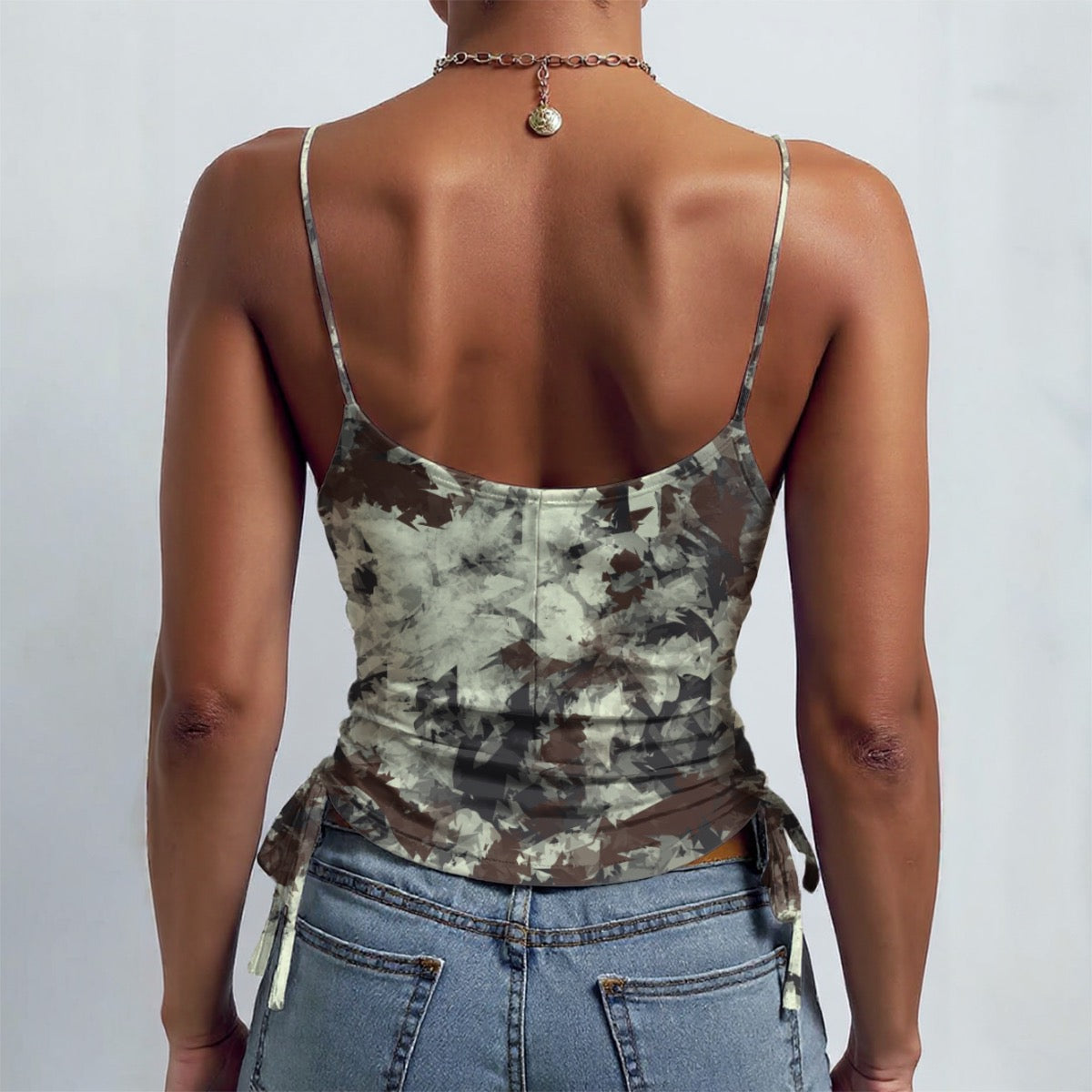 Forest Fracture Drawstring Camisole