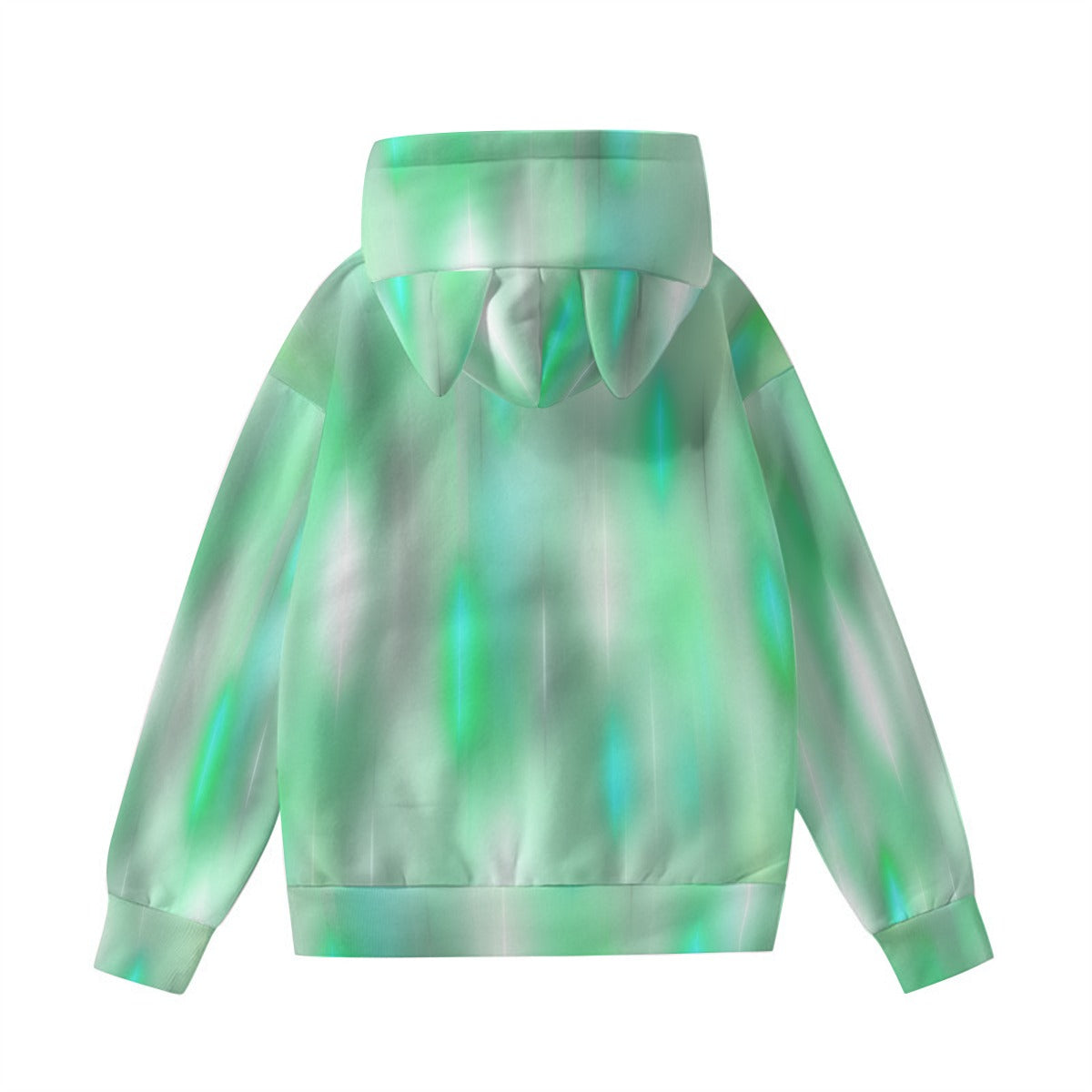Glacial Glow Women’s Hoodie With Decorative Ears