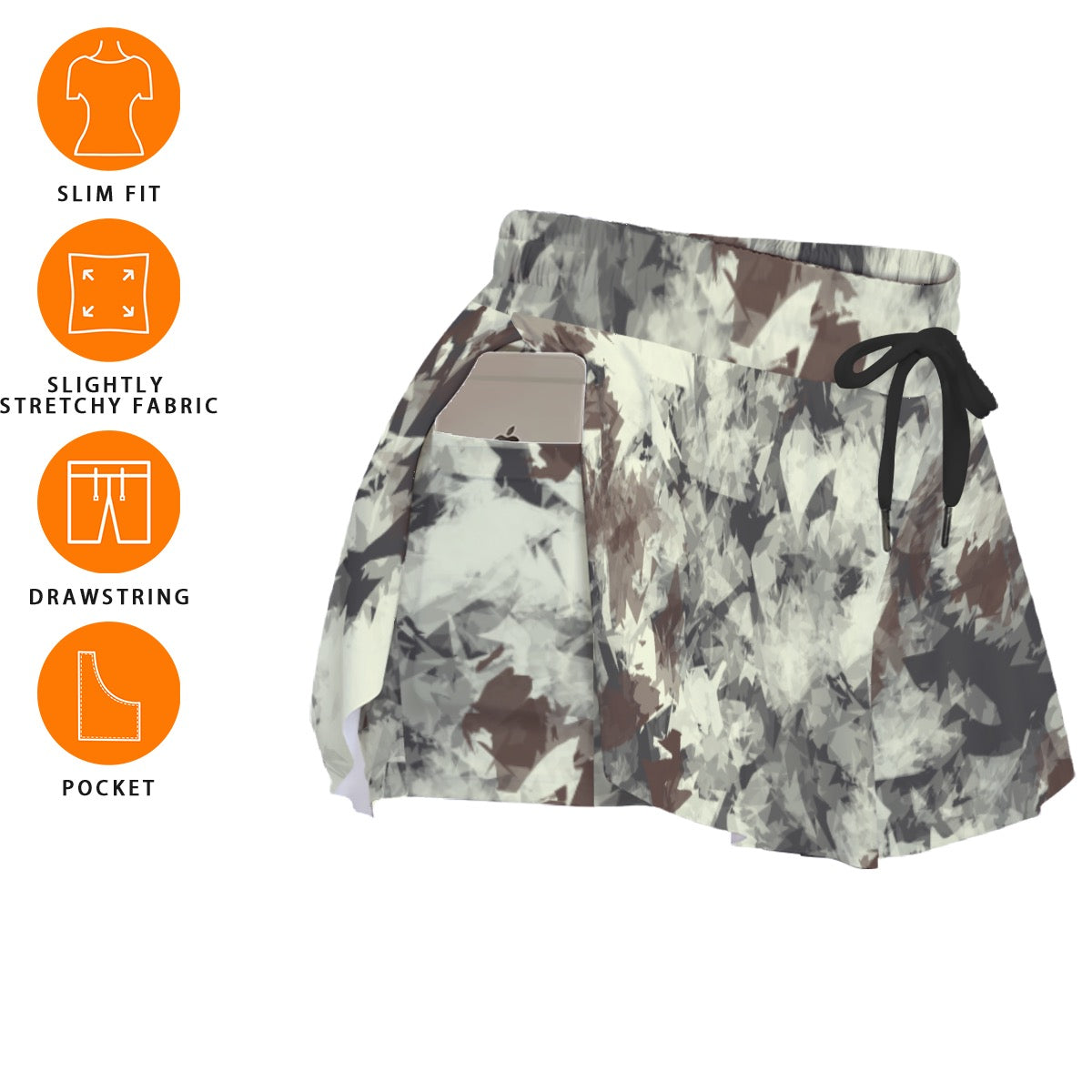 Forest Fracture Women's Sport Skorts With Pocket