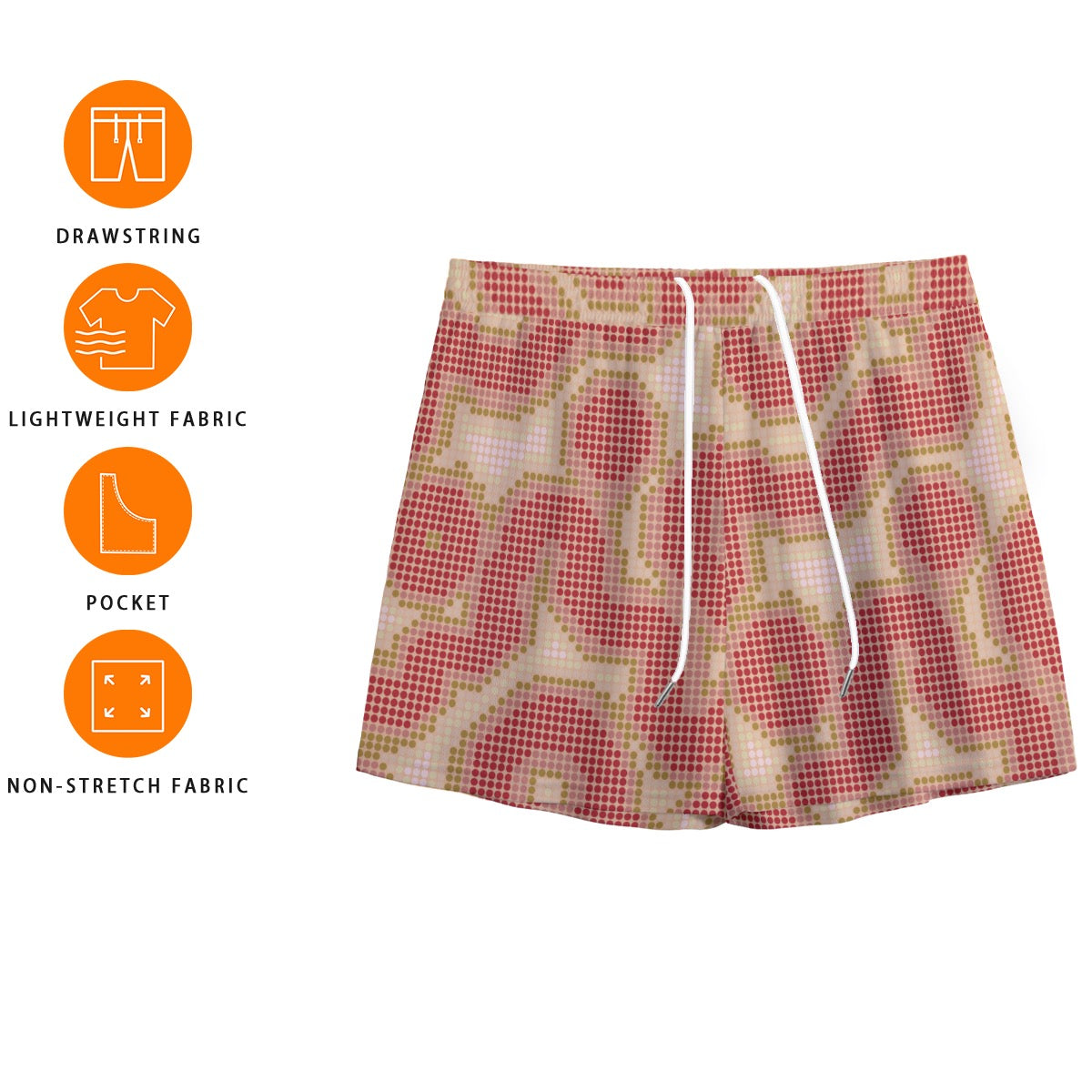 Halftone Bloom Men's Mesh Shorts