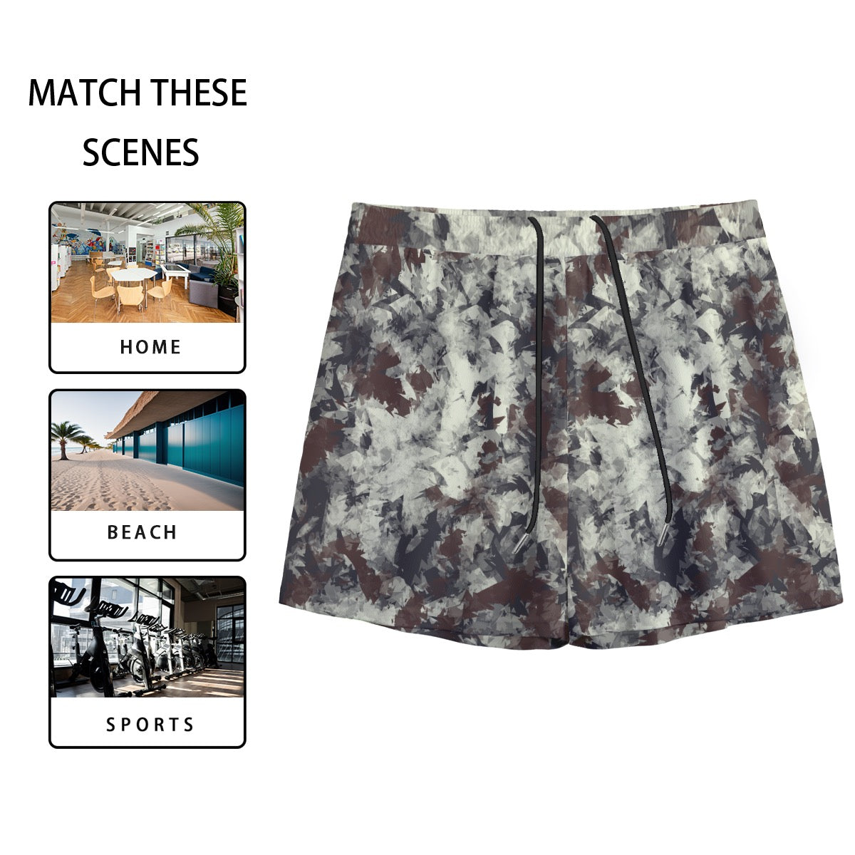 Forest Fracture Men's Mesh Shorts