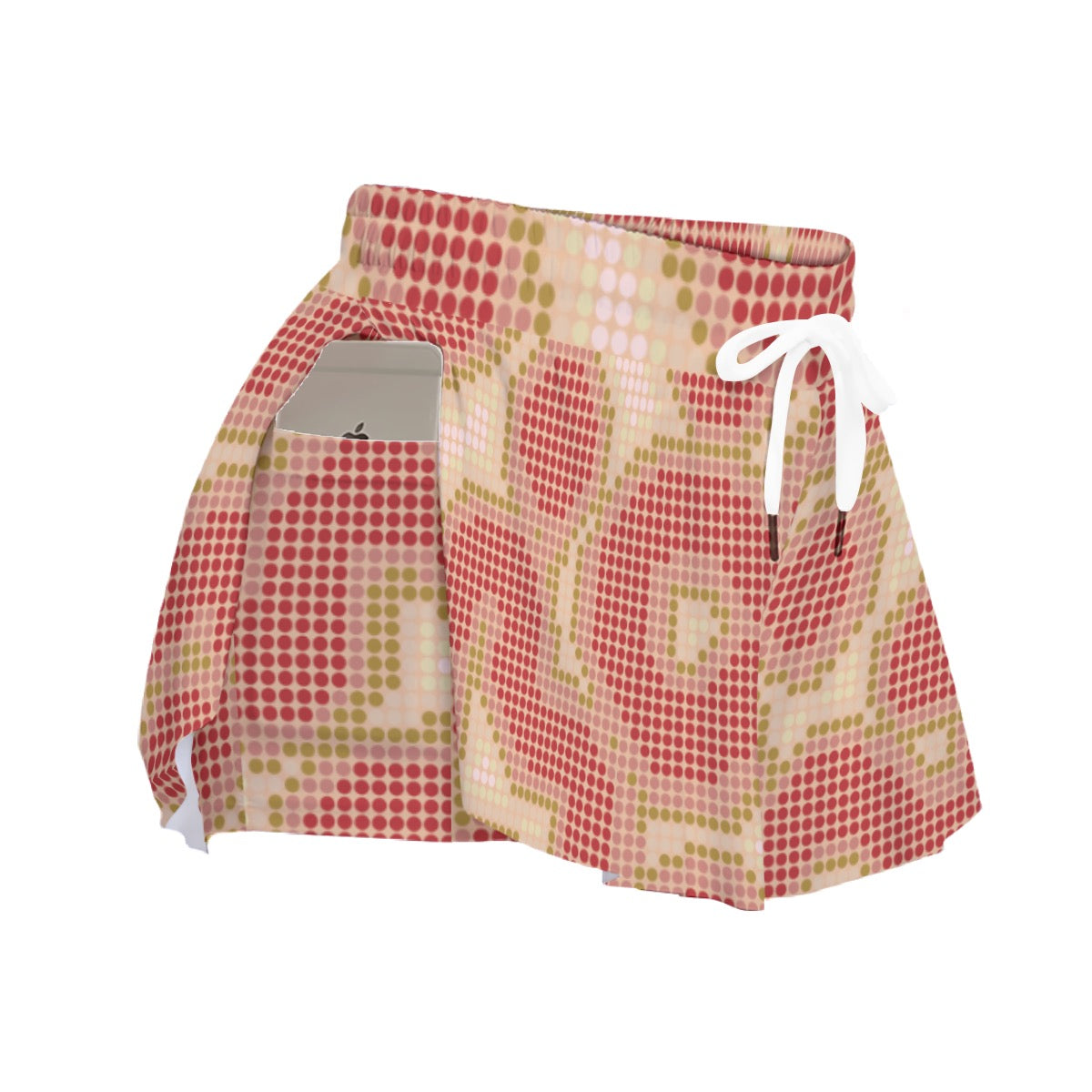 Halftone Bloom Women's Sport Skorts With Pocket