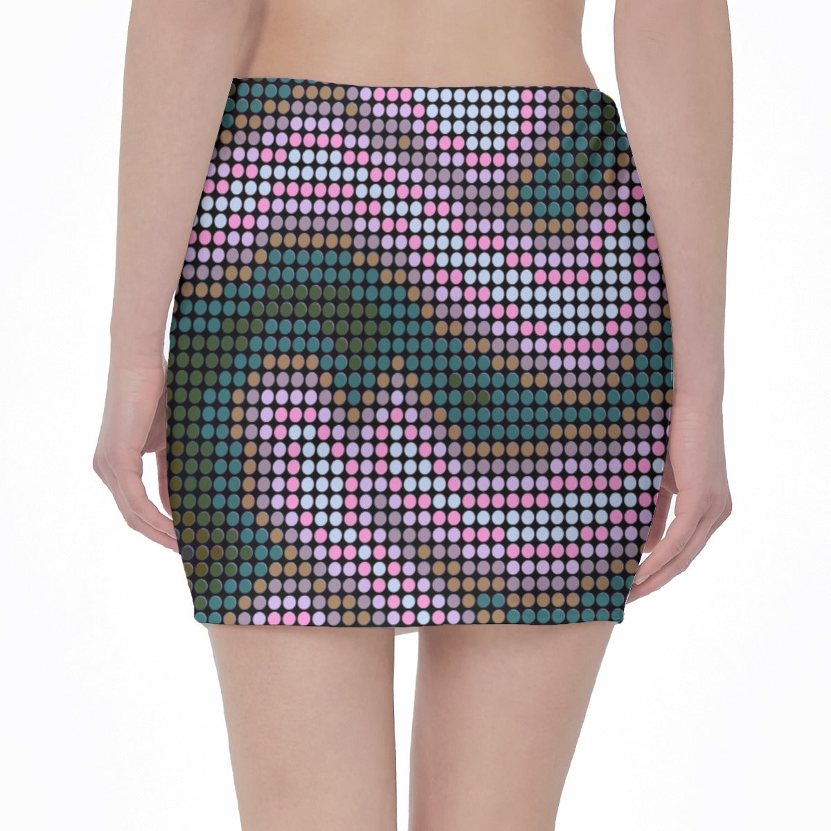 Mystic Pulse Print Hip Mini Skirt